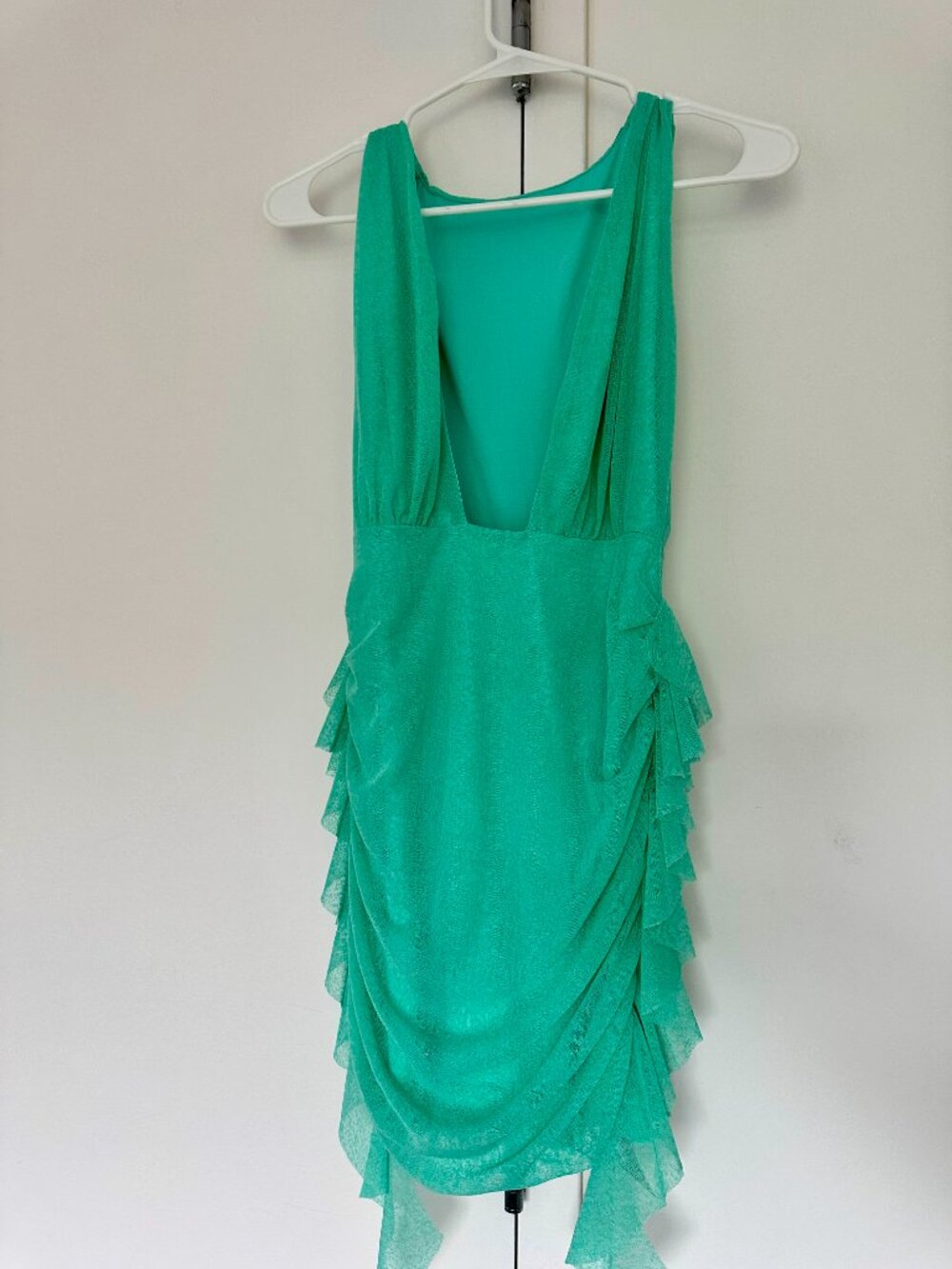 Green Ruched Dress (NWT) - Picture 2 of 5